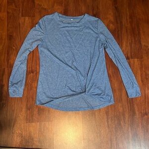 size small blue soft and light H&M long sleeve T-shirt with knot in front